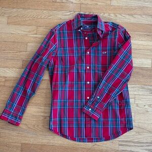 Vineyard Vines Red and Blue Plaid Button Down Shirt